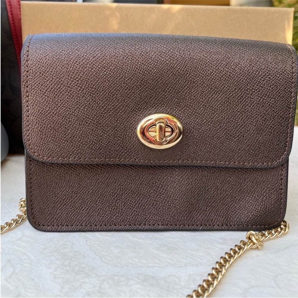 Coach Mini Growery Metallic Chain Crossbody